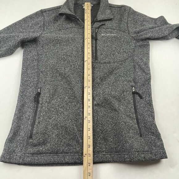 Columbia Full Zip Sweater Jacket Men’s S Black Zip Pockets Knit Polyester - Picture 5 of 9
